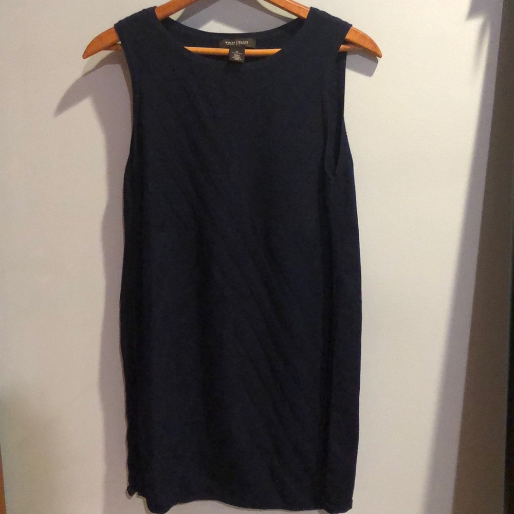 Navy blue sweater blouse